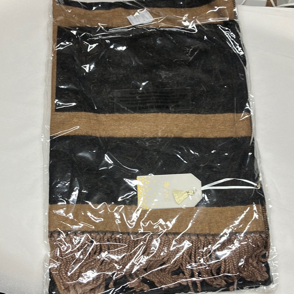 New! 2 Chic black and Brown Shawl/Scarf